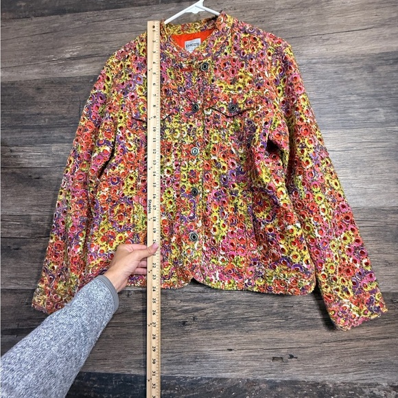 Chico's Multicolor Floral Women's Blazer - Picture 3 of 6